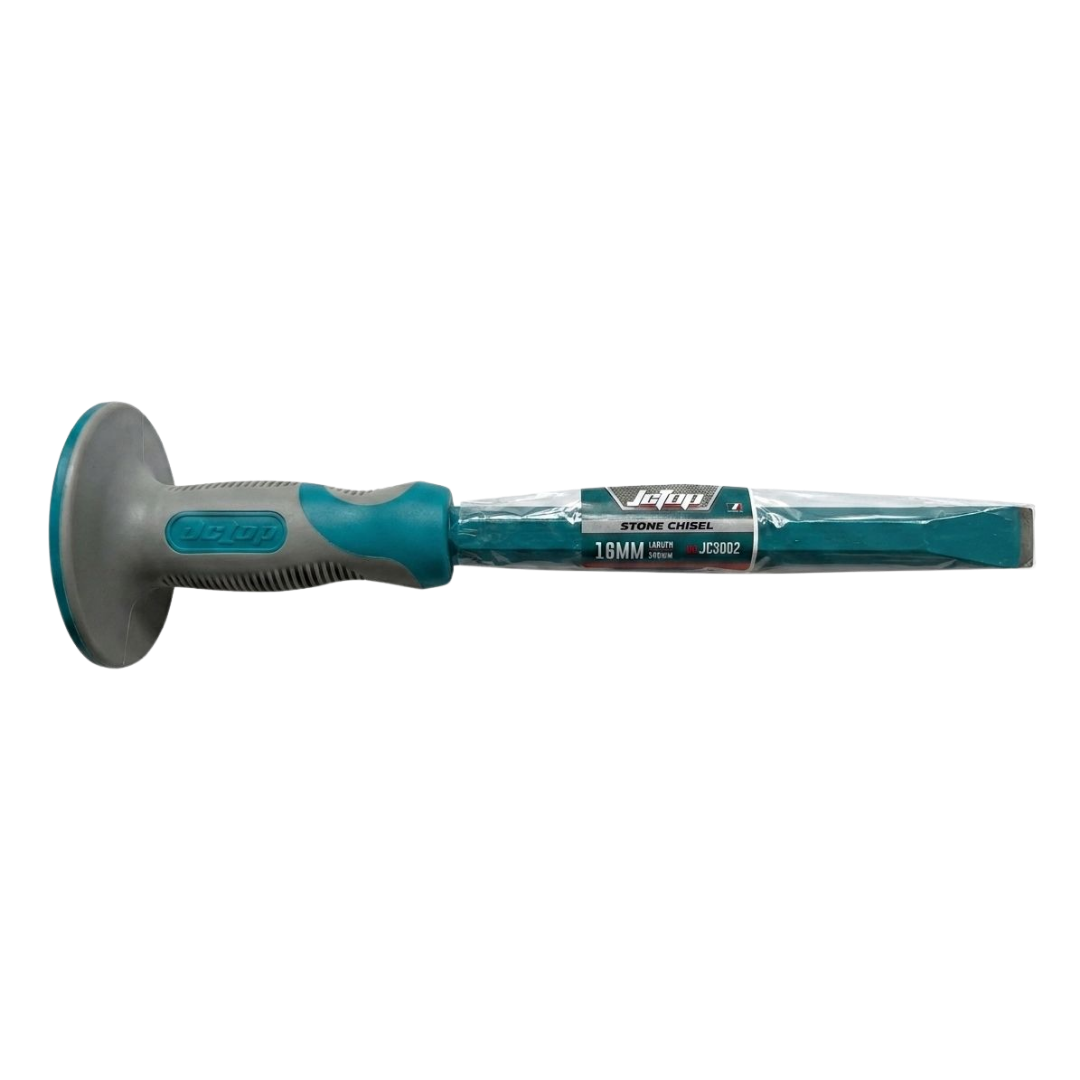 Ciseau de maçon plat 16 mm JcTop – Burin professionnel avec protège-main