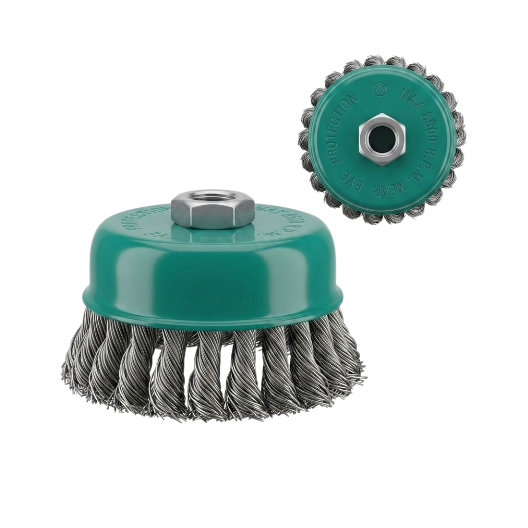 Brosse Coupe Métallique Torsadée pour Meuleuse d'Angle – Acier Haute Résistance